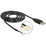 Delock USB-A 2.0 -> V1.9 5pin camera M/F adatkábel 1.5m fekete