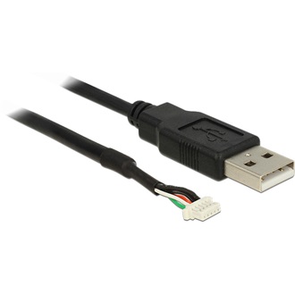 Delock USB-A 2.0 -> SMT 5pin M/F adatkábel 1.5m fekete (camera V5)