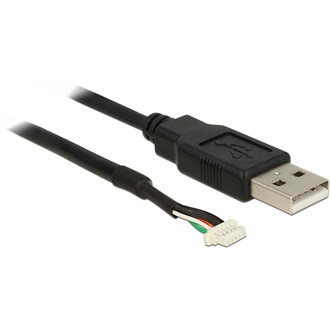 Delock USB-A 2.0 -> V5 A 5pin camera M/F adatkábel 1.5m fekete