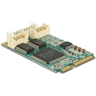 Delock mini PCI-E x1 2+1 portos soros port párhuzamos port multi IO vezérlő