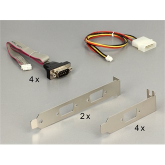 Delock mini PCI-E x1 4 portos soros port IO vezérlő