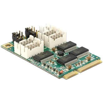 Delock mini PCI-E x1 4 portos soros port IO vezérlő
