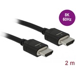 Delock HDMI 2.1 -> HDMI 2.1 M/M video kábel 2m fekete
