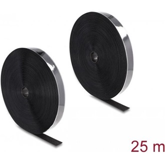 Delock Nagy teherbírású öntapadós szalag hossza 25 m x szélessége 25 mm, fekete