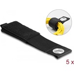 Delock Nagy teherbírású tépőzáras pánt szorító szemmel hossza 435 x szélessége 50 mm, 5 db. fekete