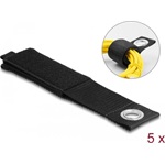 Delock Nagy teherbírású tépőzáras pánt szorító szemmel hossza 508 x szélessége 50 mm, 5 db. fekete