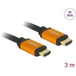 Delock HDMI 2.1 -> HDMI 2.1 M/M video kábel 3m fekete