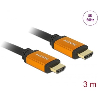 Delock HDMI 2.1 -> HDMI 2.1 M/M video kábel 3m fekete