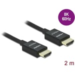Delock HDMI 2.1 -> HDMI 2.1 M/M video kábel 2m fekete