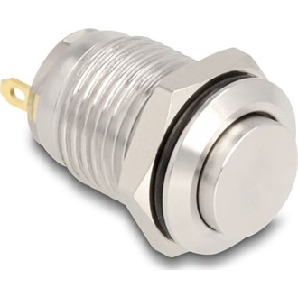 Delock Nyomógomb beszereléshez 12 mm 2 x forrasztási csatlakozó