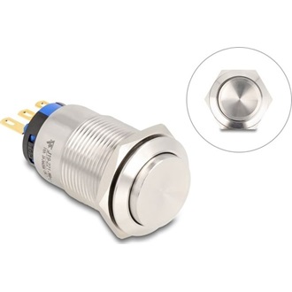 Delock Nyomógomb beszereléshez 19 mm 3 x forrasztási csatlakozó