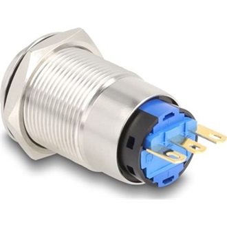 Delock Nyomógomb beszereléshez 19 mm 3 x forrasztási csatlakozó