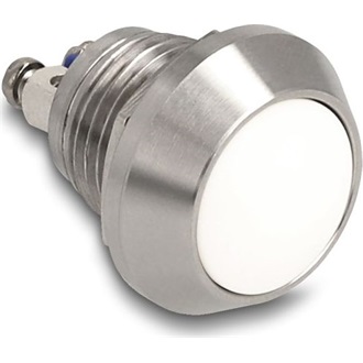 Delock Nyomógomb installáláshoz 12 mm 2 db. csavaros kapocs fehér