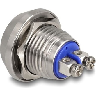 Delock Nyomógomb installáláshoz 12 mm 2 db. csavaros kapocs piros