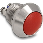 Delock Nyomógomb installáláshoz 12 mm 2 db. csavaros kapocs piros