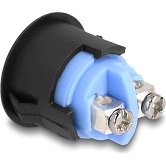 Delock Nyomógomb installáláshoz 16 mm 2 db. csavarhelyes működtető lapos műanyag zár a csomagban