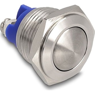 Delock Nyomógomb installáláshoz 16 mm 2 db. csavaros kapocs aktuátor nagyon domború