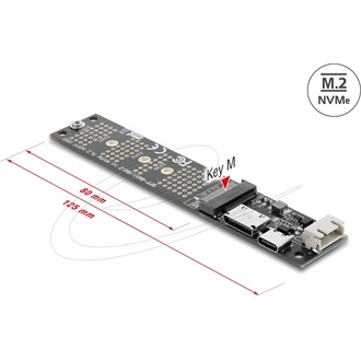 Delock OCuLink   M.2 M kulcsos NVMe SSD átalakító