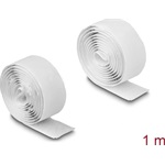 Delock Öntapadó tépőzáras szalag-szett, H 1 m és Sz 20 mm fehér