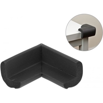 Delock Öntapadós habszivacs sarokvédő, 70 x 67 x 35 mm méretű, fekete