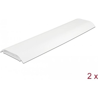 Delock Öntapadós kábelcsatorna 85 x 10 mm foglalatú és 300 mm hosszú, 2 db. fehér