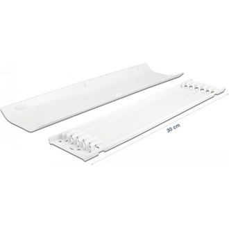 Delock Öntapadós kábelcsatorna 85 x 10 mm foglalatú és 300 mm hosszú, 2 db. fehér