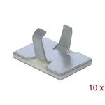 Delock Öntapadós kábelcsipesz, alumínium 10 db