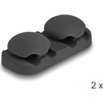 Delock Öntapadós kábeltartó 4 bújtatóval 2 db fekete