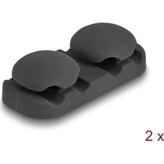 Delock Öntapadós kábeltartó 4 bújtatóval 2 db fekete