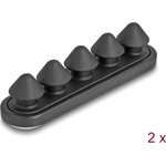 Delock Öntapadós kábeltartó 5 bújtatóval 2 db fekete