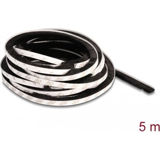 Delock Öntapadós kefe csíp 10 mm széles - hossza 5 m fekete