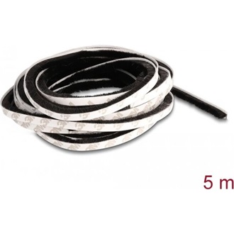 Delock Öntapadós kefe csíp 8 mm széles - hossza 5 m fekete