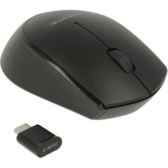 Delock Optikai USB Type-C háromgombos mini egér, 2,4 GHz-es, vezeték nélküli