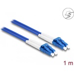 Delock LC Duplex -> LC Duplex M/M adatkábel 1m kék Singlemode OS2, fém megerősítéssel