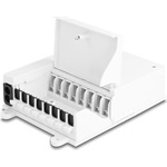 Delock Optikai rostszálas elosztó doboz FTTH beltéri falra szerelésre 8 portos fehér