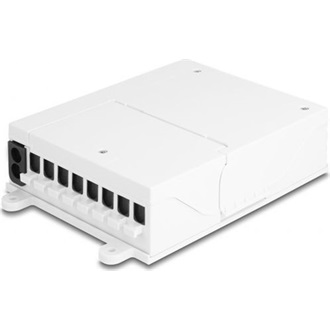 Delock Optikai rostszálas elosztó doboz FTTH beltéri falra szerelésre 8 portos fehér