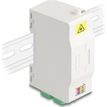 Delock Optikai szál csatlakoztató doboz DIN sínhez csatlakozó tartállyal és 4 xLC Duplex coupler-rel