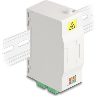 Delock Optikai szál csatlakoztató doboz DIN sínhez csatlakozó tartállyal és 4 x SC Simplex coupler-rel