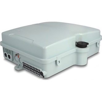 Delock Optikai szál elosztó doboz belső és külső használatra IP65 vízhatlan, zárható 24 port szürke