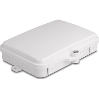 Delock Optikai szál elosztó doboz beltéri és kültéri használatra IP65 vízálló, zárható 6 portos fehér