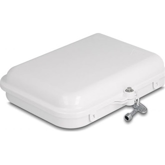 Delock Optikai szál elosztó doboz beltéri és kültéri használatra IP65 vízálló, zárható 8 portos fehér