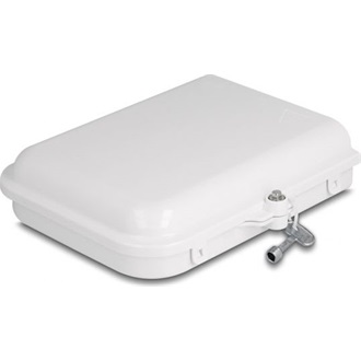 Delock Optikai szál elosztó doboz beltéri és kültéri használatra IP65 vízálló, zárható 8 portos fehér