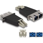 Delock Optikai szál hibrid párosító LC Duplex apa - SC Duplex anya bézs