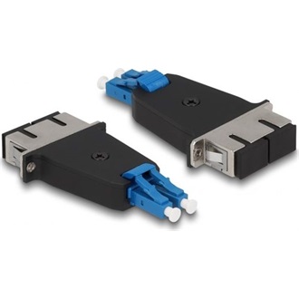 Delock Optikai szál hibrid párosító LC Duplex apa - SC Duplex anya kék