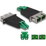 Delock Optikai szál hibrid párosító LC Duplex apa - SC Duplex anya zöld
