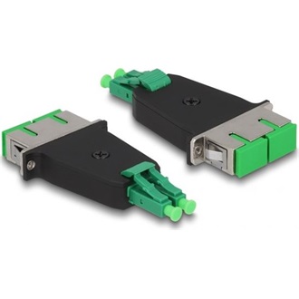 Delock Optikai szál hibrid párosító LC Duplex apa - SC Duplex anya zöld