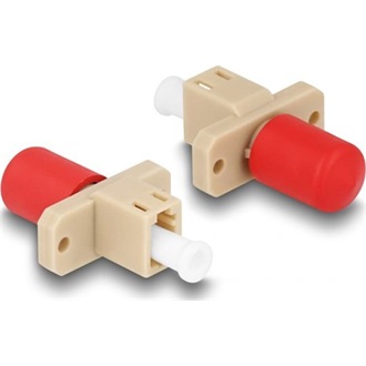 Delock Optikai szál hibrid párosító LC Simplex anya - ST Simplex anya bézs