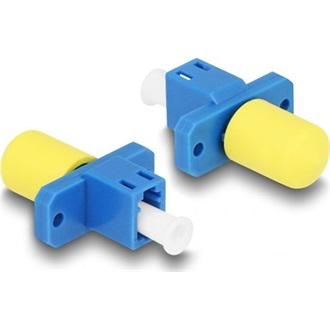 Delock Optikai szál hibrid párosító LC Simplex anya - ST Simplex anya kék