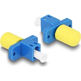 Delock Optikai szál hibrid párosító LC Simplex anya - ST Simplex anya kék