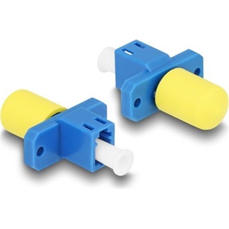 Delock Optikai szál hibrid párosító LC Simplex anya - ST Simplex anya kék